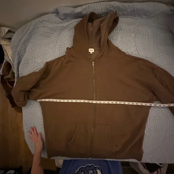 BKE Men's Chocolate Zip-Up Hoodie - Picture 3 of 6